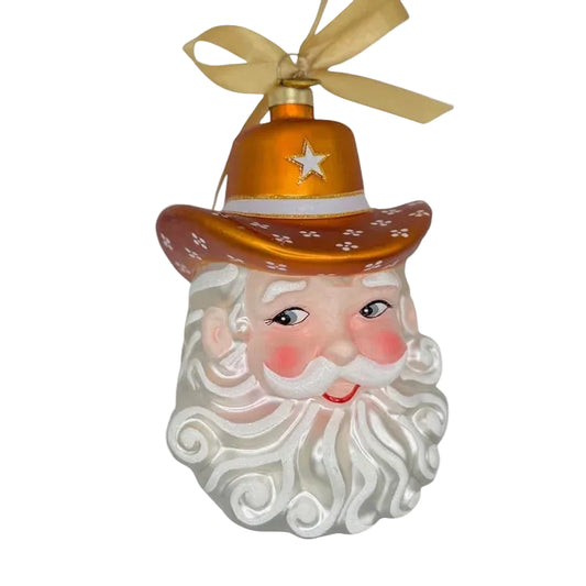 Gamday Santa Ornament - Burnt Orange
