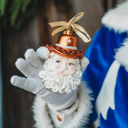 Gamday Santa Ornament - Burnt Orange