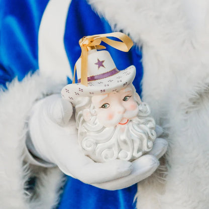 Gamday Santa Ornament - Purple
