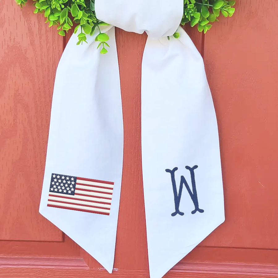 American Flag Wreath Sash