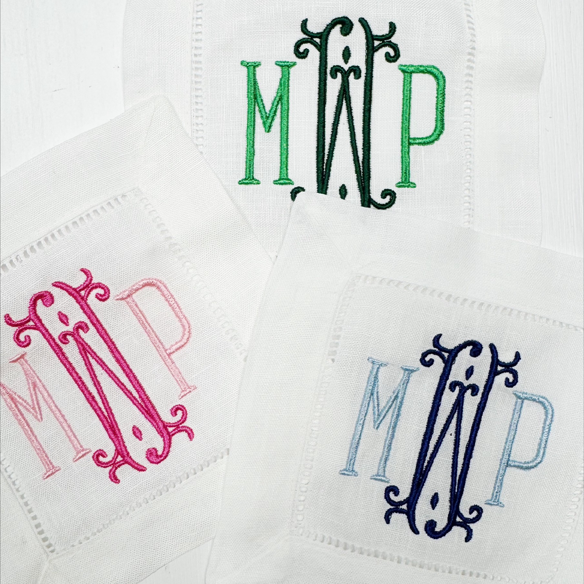 Embroidered Hemstitched Napkins (Set of 4)