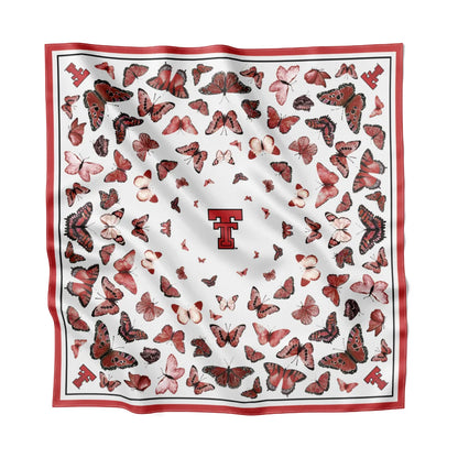 Texas Tech Butterfly Square Silk Scarf