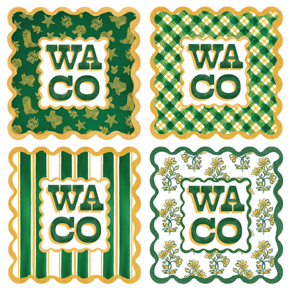 Waco Scalloped Acrylic Coasters (Set of 4)
