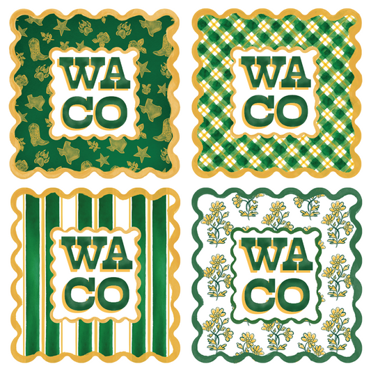 Waco Scalloped Acrylic Coasters (Set of 4)