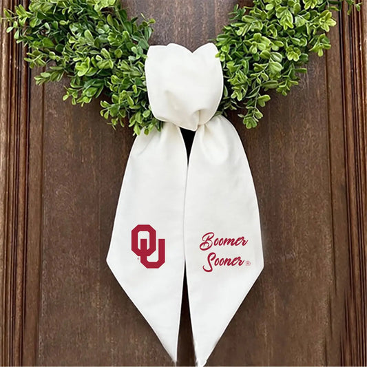 OU Embroidered Wreath Sash