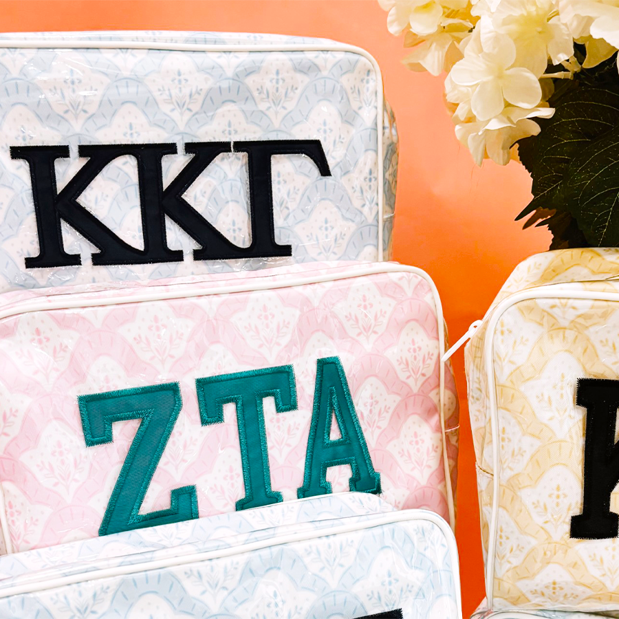 COMING SOON! Sorority Coated Applique Bag