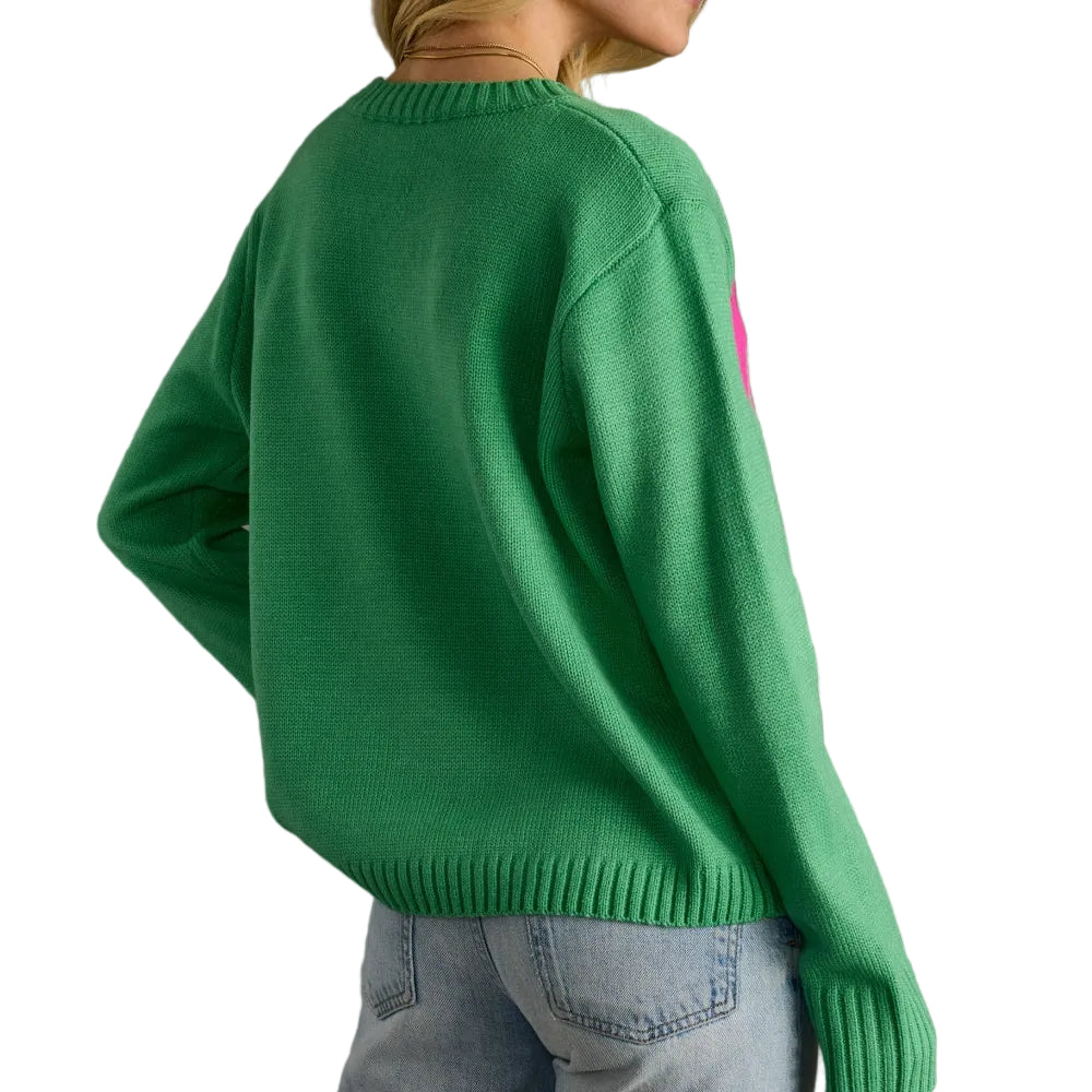 Mint Merry Sweater, back