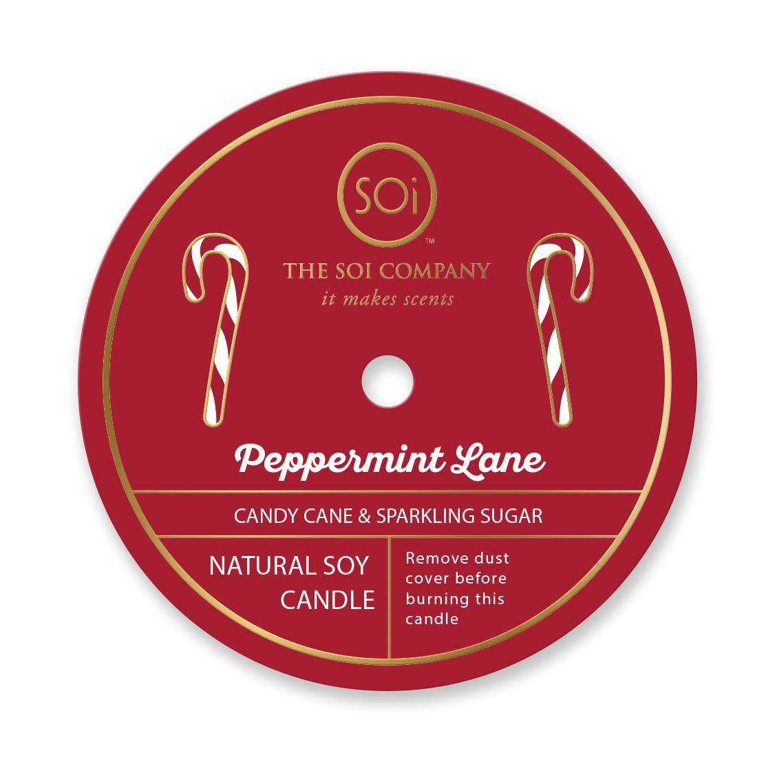 Peppermint & Candy Cane Icon Candle