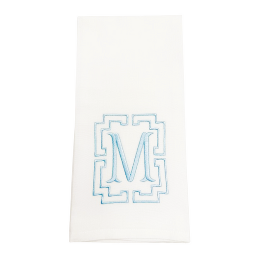Chippendale Frame Initial Towel