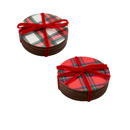 Tartan Lacquer Coaster Set