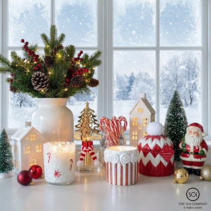 Peppermint & Candy Cane Icon Candle