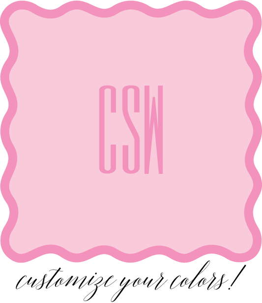 Custom Acrylic Coasters - Solid Initials (Set of 4)