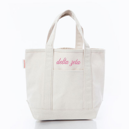 Sorority Embroidered Mini Tote