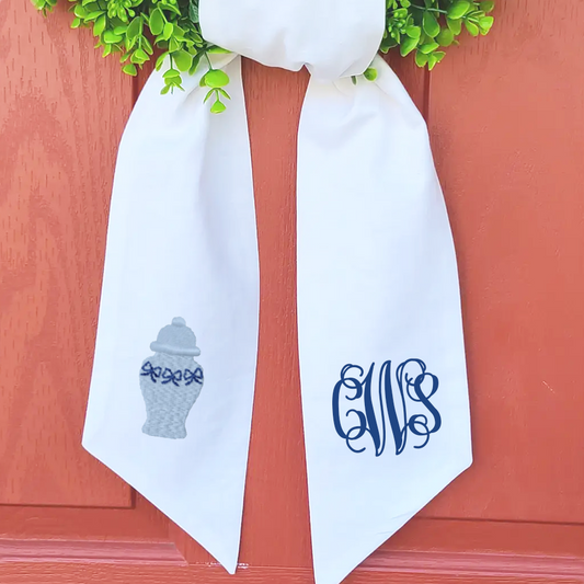 Ginger Jar Wreath Sash