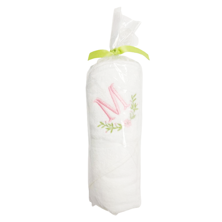 Baby Girl Hooded Initial Towel