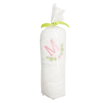 Baby Girl Hooded Initial Towel