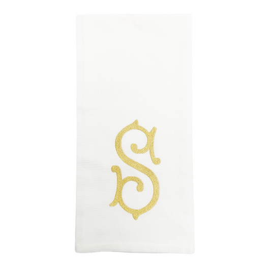 Gold Laura Initial Towel