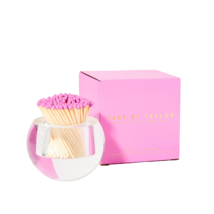 Hot Pink Round Acrylic Match Striker