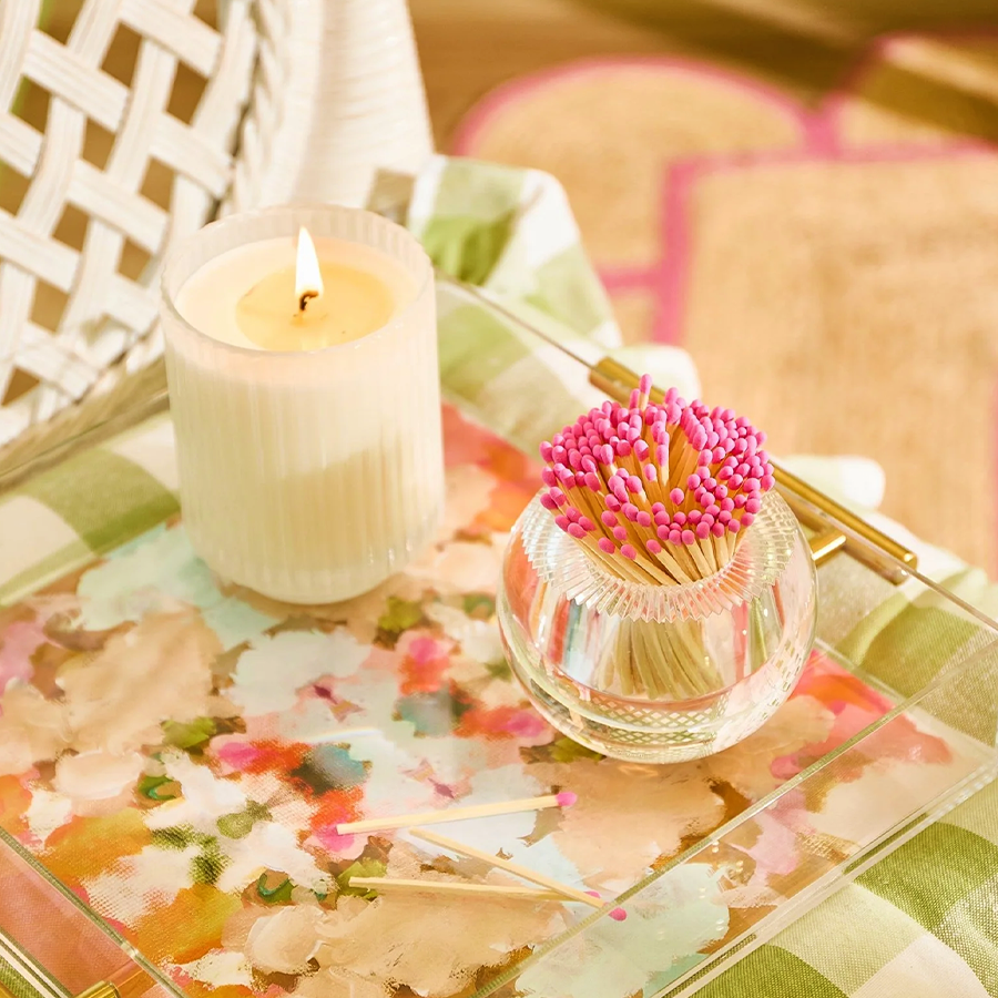 Hot Pink Round Acrylic Match Striker