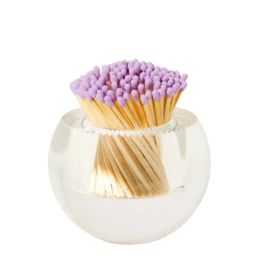 Lavender Round Acrylic Match Striker