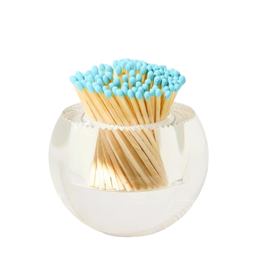 Light Blue Round Acrylic Match Striker