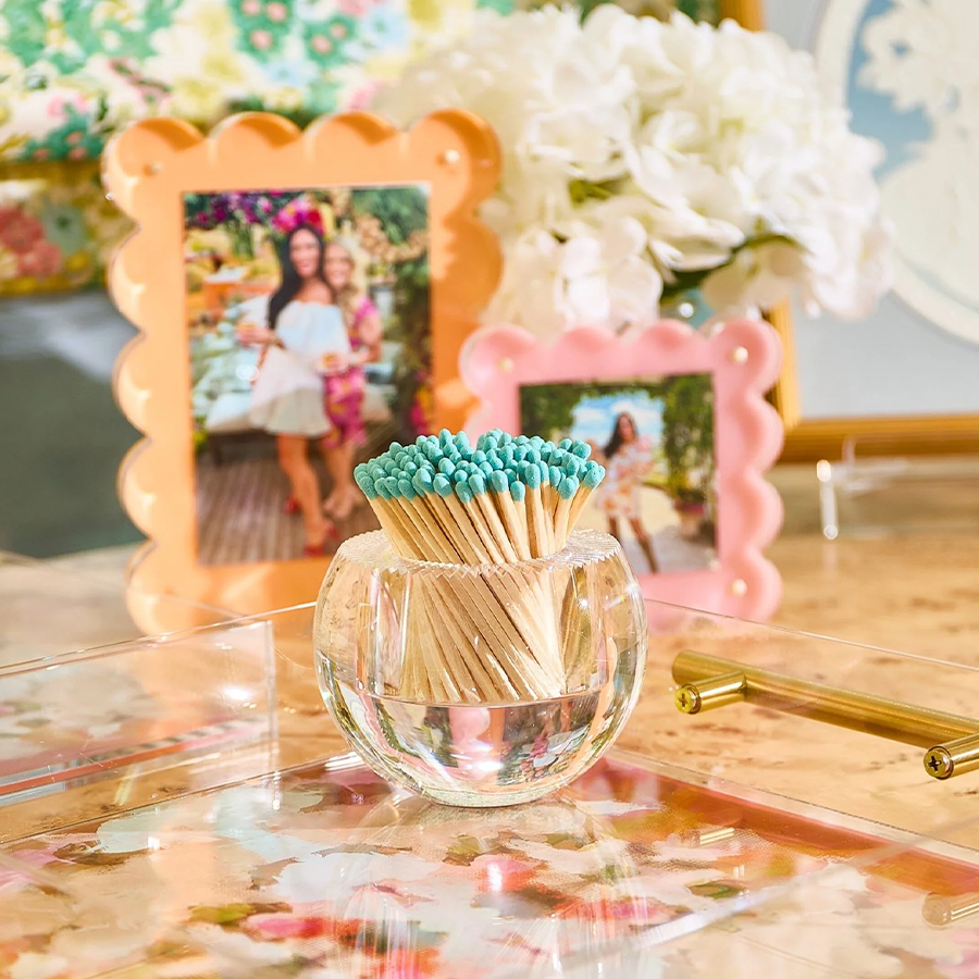 Light Blue Round Acrylic Match Striker