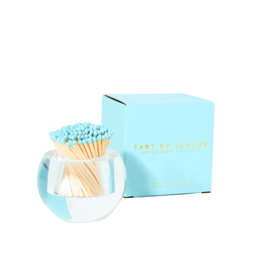 Light Blue Round Acrylic Match Striker