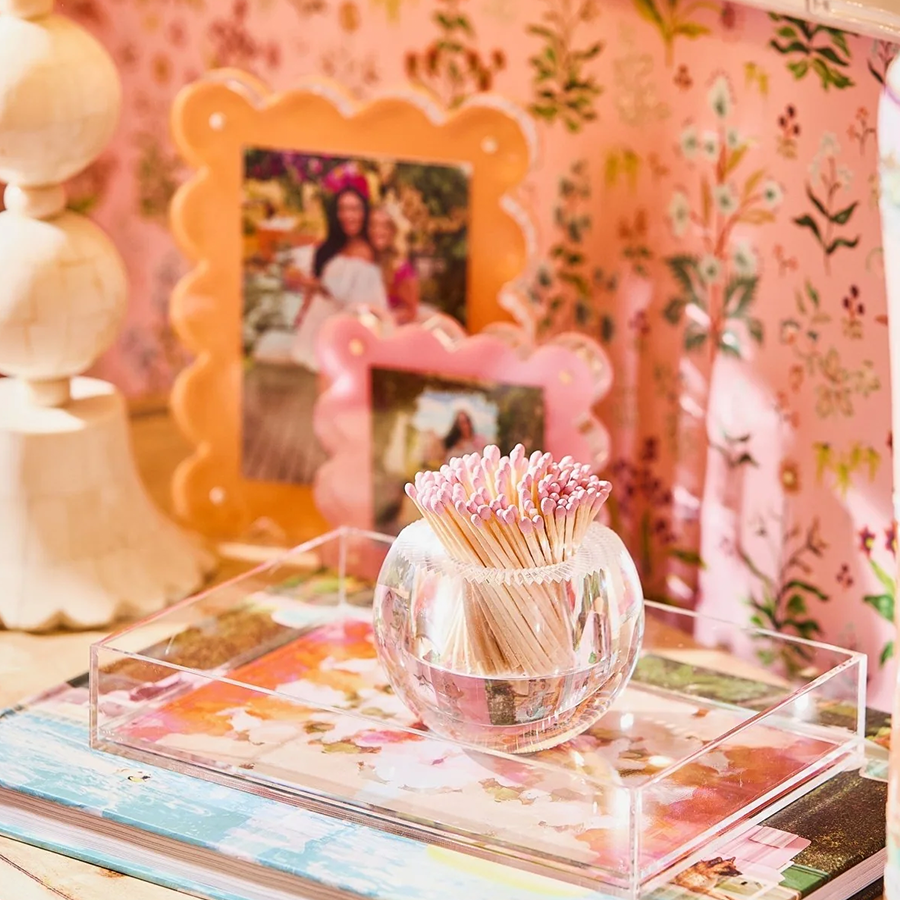 Light Pink Round Acrylic Match Striker