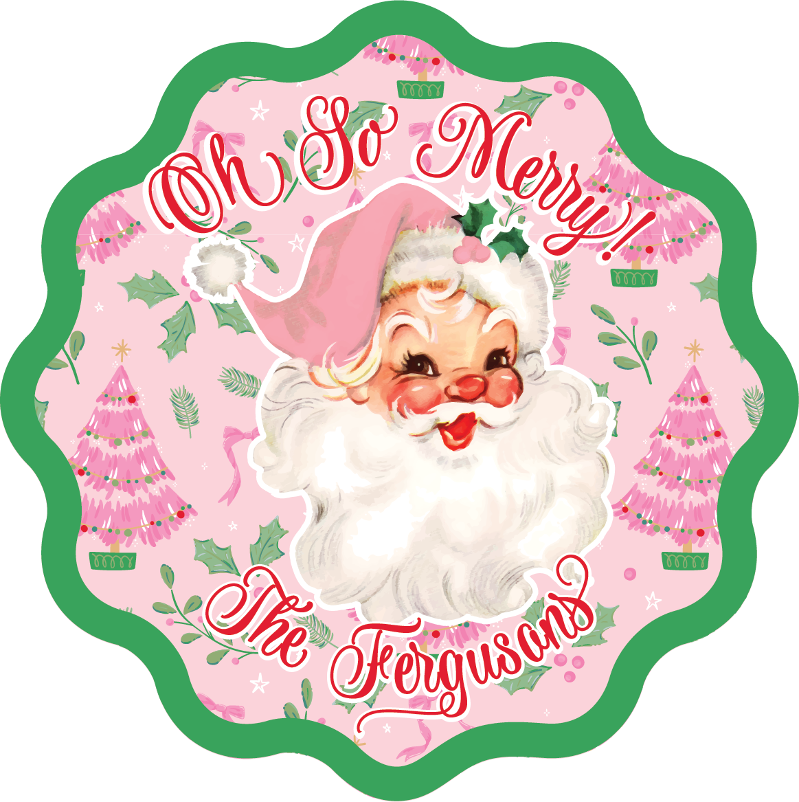 Oh So Merry Personalized Coaster Set
