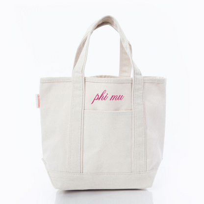 Sorority Embroidered Mini Tote