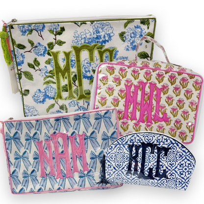 Tiana NY Monogram Pouches