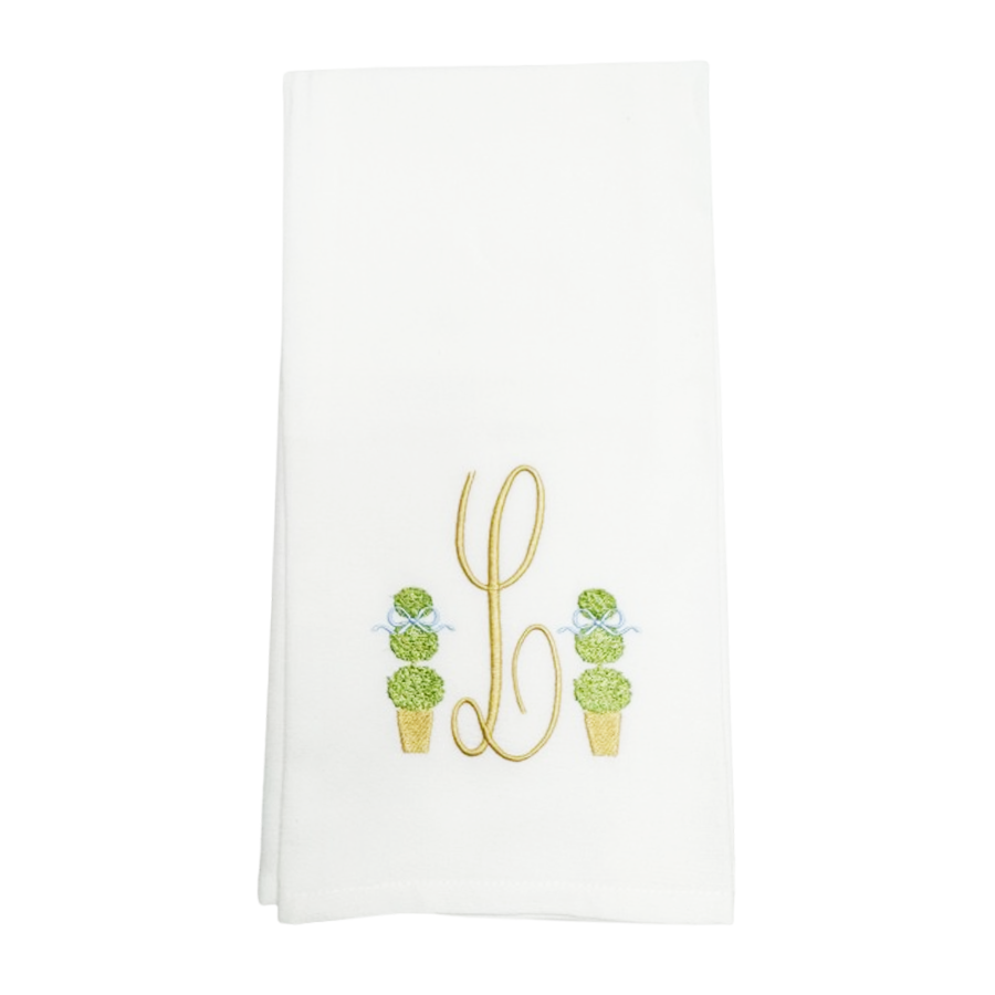 Topiary Initial Towel