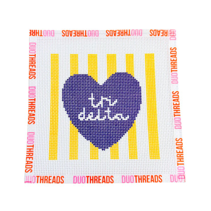 COMING SOON! Sorority Heart Needlepoint Canvas