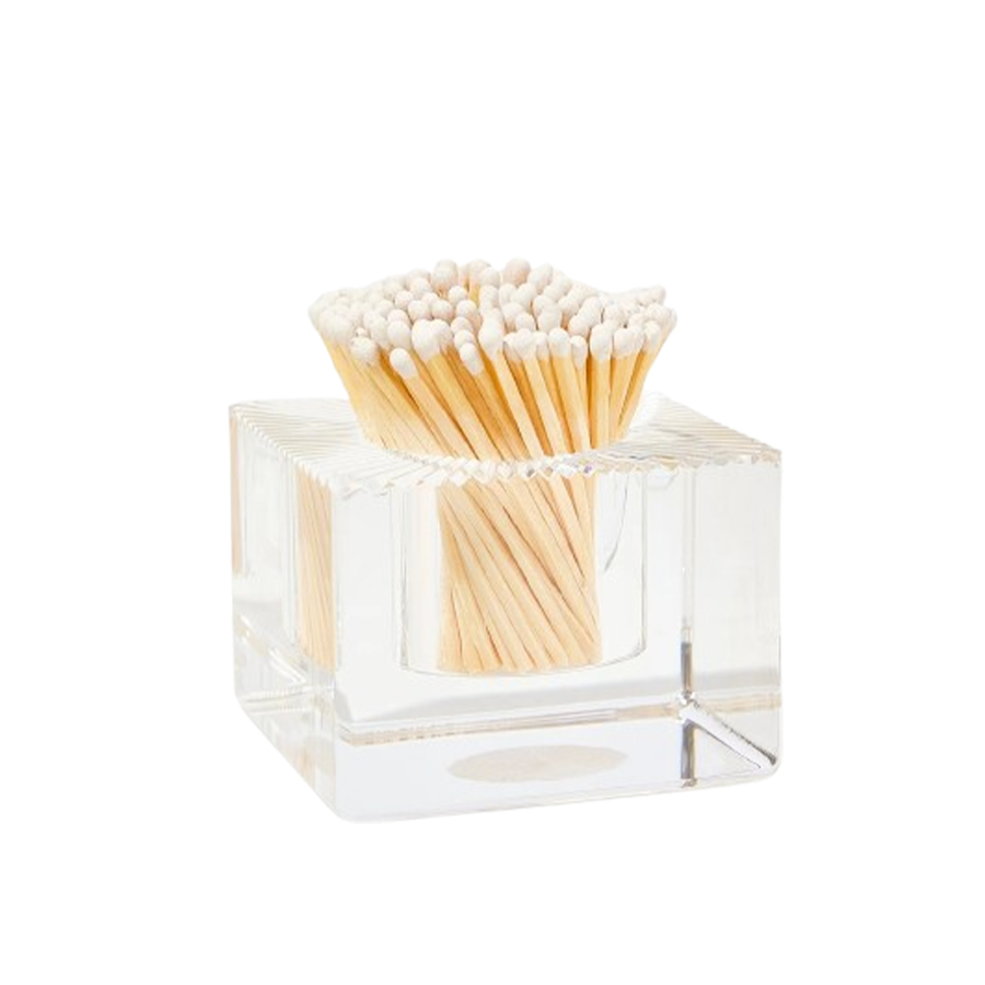 White Square Acrylic Match Striker
