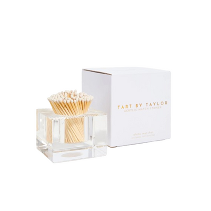 White Square Acrylic Match Striker