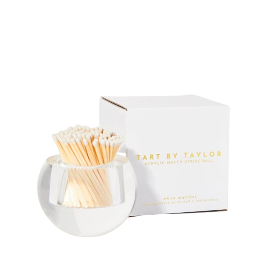 White Round Acrylic Match Striker