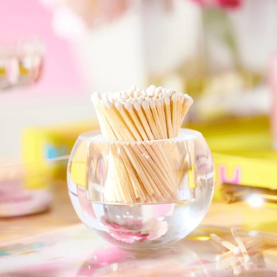 White Round Acrylic Match Striker