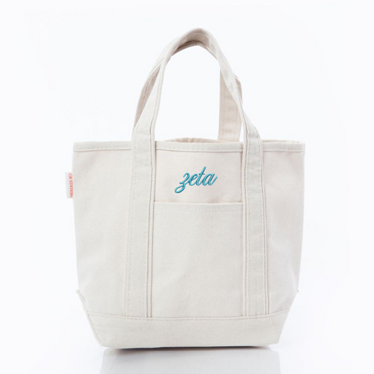 Sorority Embroidered Mini Tote