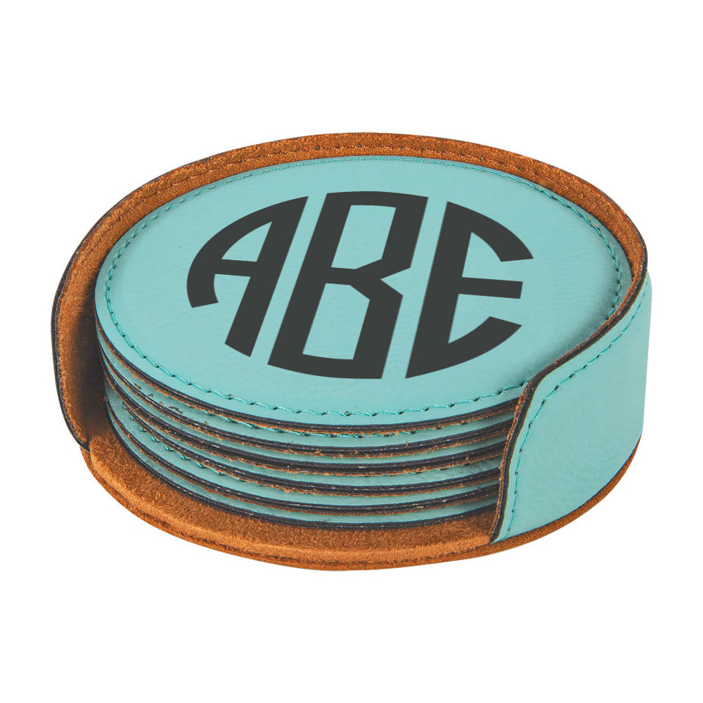 Engraved Round Monogram Coaster (Set of 6)