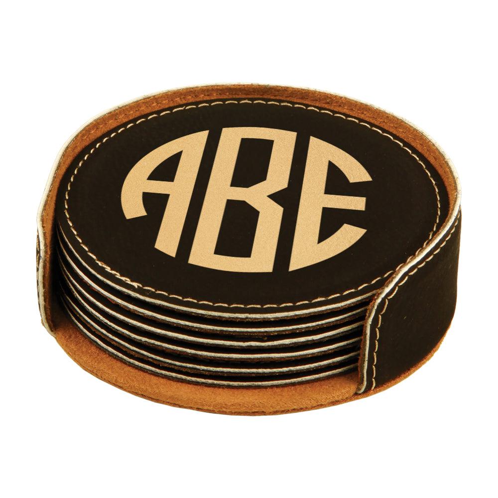 Engraved Round Monogram Coaster (Set of 6)