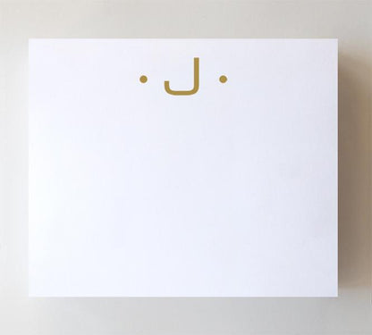 Luxe Gold Foil Monogram Pad with Acrylic Holder